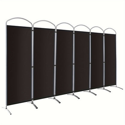 6 Panels Folding Privacy Screen 6 Ft Tall Fabric Privacy Screen for Home