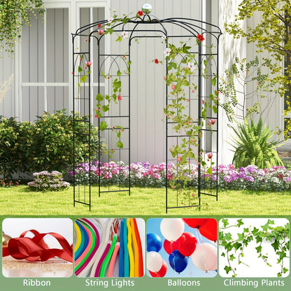 9.4' High x 6.8' Wide Birdcage Shape Arch w/Hanging Hook French Style Wedding