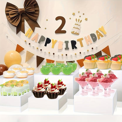 6pcs Clear Acrylic Display Boxes - Durable Stackable Individual Cubes for Jewelry, Cupcakes, Donuts & Desserts, Modern Decor, Versatile Storage