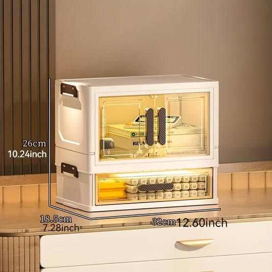 Foldable Large-Capacity Cosmetic Storage Cabinet, File Storage Box, Large Drawer Unit, Transparent Drawer Cabinet, Suitable For Storing Cosmetics, Skincare Products, Documents, And Books