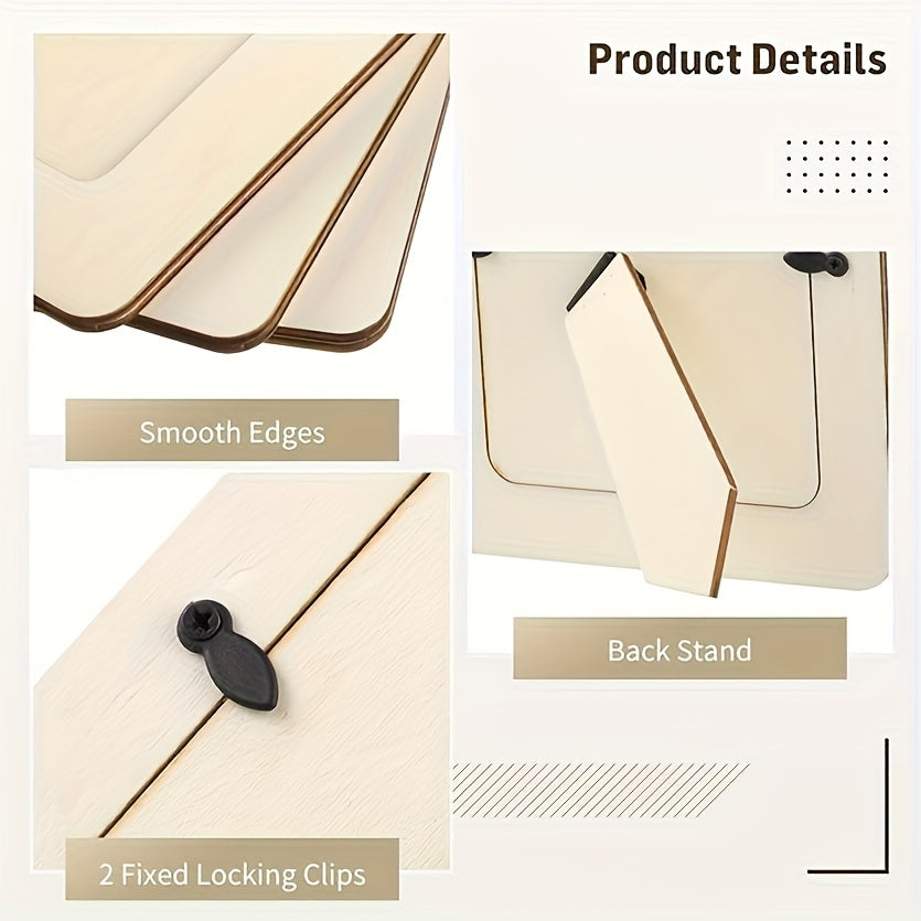 40/80pcs Unfinished Wave-Shaped Wooden Picture Frames for 5.5x7.5 Photos
