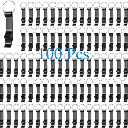 Heavy-Duty Bottle Opener Keychains - Engraved Text, Stainless Steel with Loop