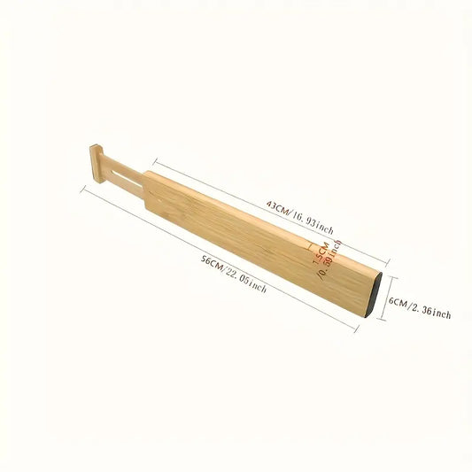 Natural Bamboo Spring Adjustable Drawer Dividers – Versatile & Durable Organizer for Kitchen, Bedroom, Wardrobe, and Cabinets, Perfect for Efficient Storage and Clutter Solution, Kitchen Organizers And Storage, Desk & Drawer Organizer for Home Storage