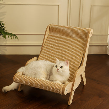 [Durable Nylon Cat Sofa Bed] Extra-Large Cat Hammock Lounger - Made From Durable Nylon, This All-season Comfort Sofa Bed For Cats Comes With A Scratch Pad