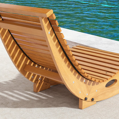 Outsunny Outdoor Rocking Chair with Slatted Seat and High Back, Wooden Rocking Chair with S Shape, Rocking Patio Chair for Backyard, Garden
