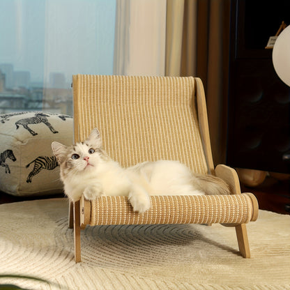 [Durable Nylon Cat Sofa Bed] Extra-Large Cat Hammock Lounger - Made From Durable Nylon, This All-season Comfort Sofa Bed For Cats Comes With A Scratch Pad