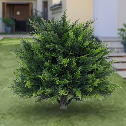 26-Inch UV-Resistant Artificial Cedar Ball Tree Conifer