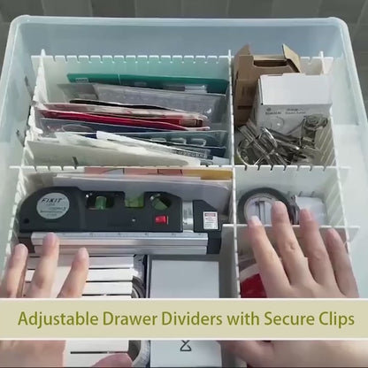 80/40-Pack Drawer Dividers Adjustable DIY Drawer Organizer