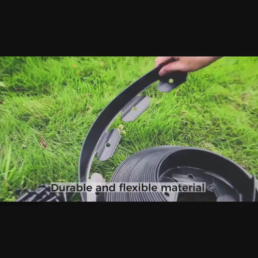 33ft No-Dig Flexible Garden Edging Strip with 30 Anchoring Spikes
