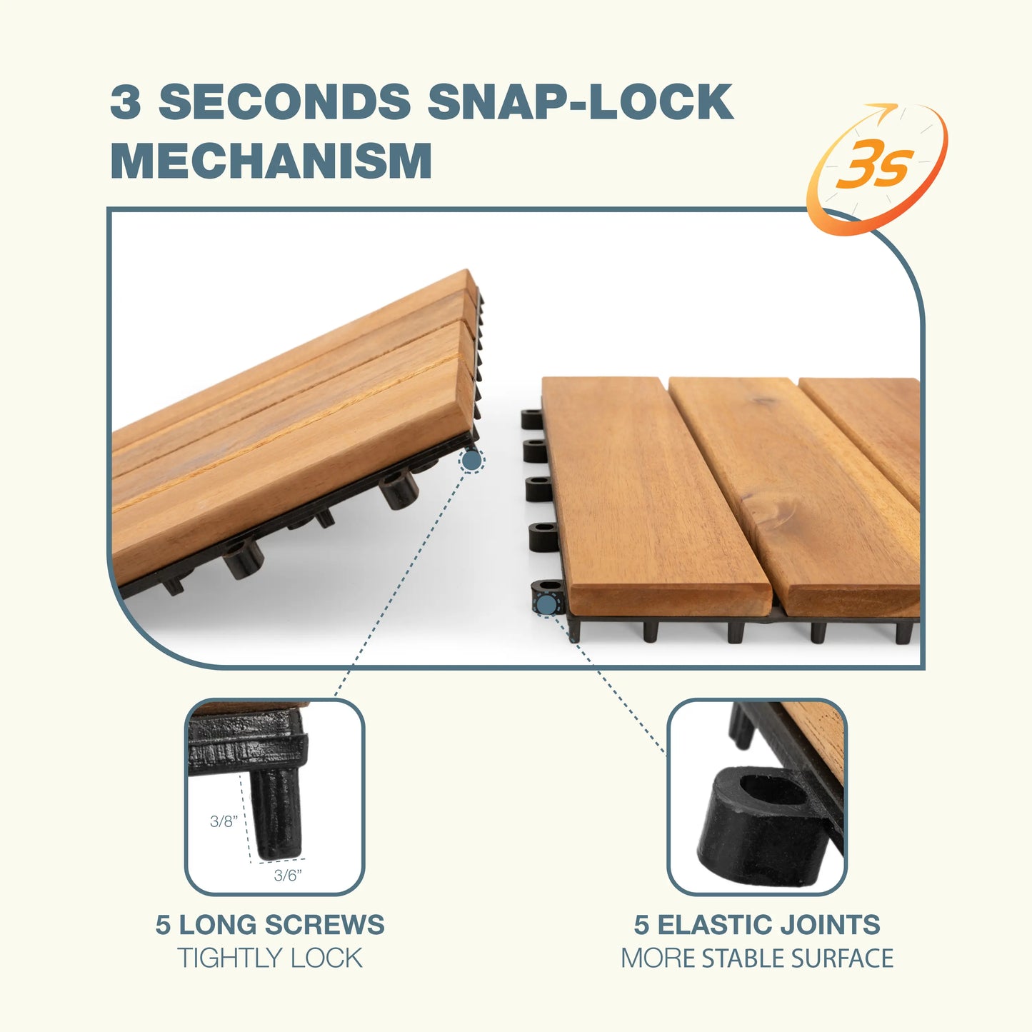 4Slats, Acacia Interlocking Deck Tiles