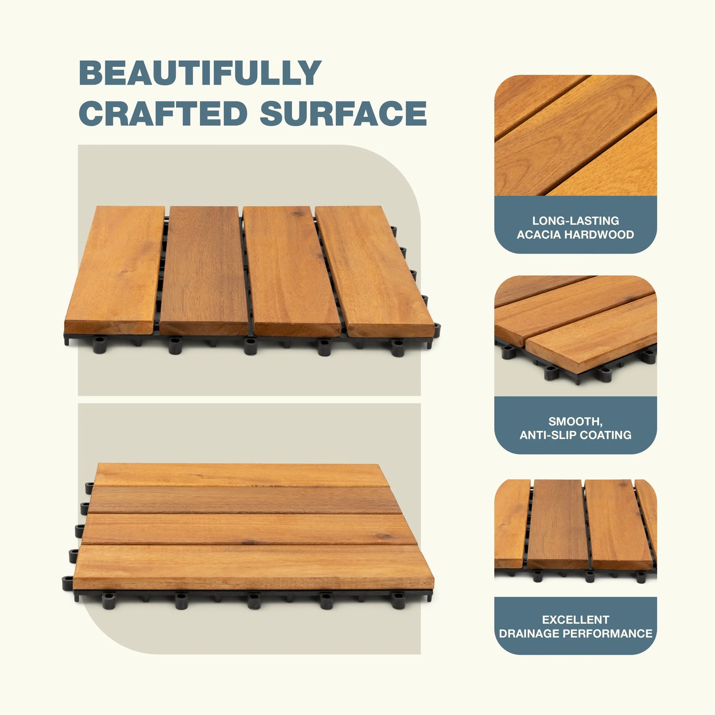 4Slats, Acacia Interlocking Deck Tiles