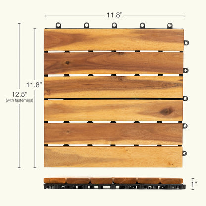 6Slats, Acacia Interlocking Deck Tiles