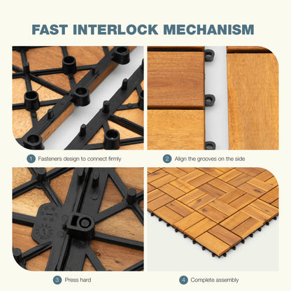 8Slats, Acacia Interlocking Deck Tiles