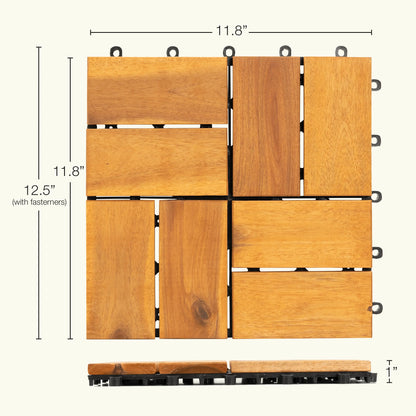 8Slats, Acacia Interlocking Deck Tiles